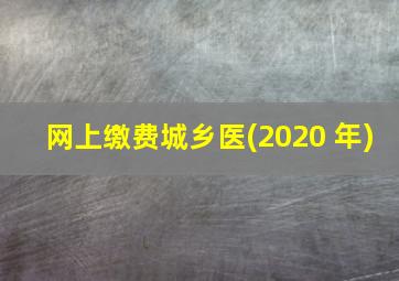 网上缴费城乡医(2020 年)